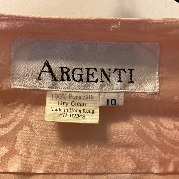 Vintage Argenti 100% Pure Silk 2 Piece Skirt Set - Picture 3 of 10